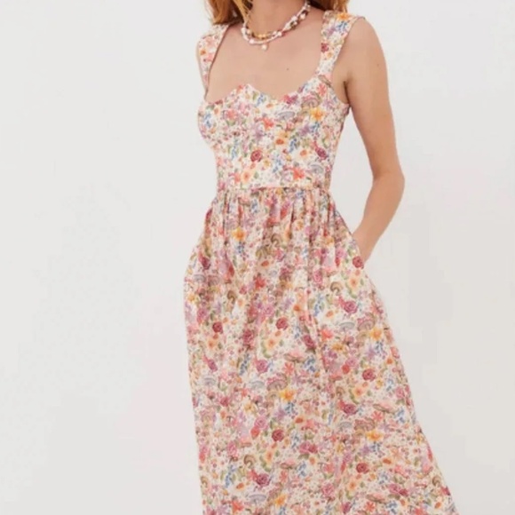 For Love & Lemons "THEODORA" MIDI DRESS - Picture 2 of 6